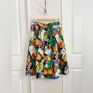 J.Crew Printed Cotton A-Line Skirt | Size 4 | Pockets